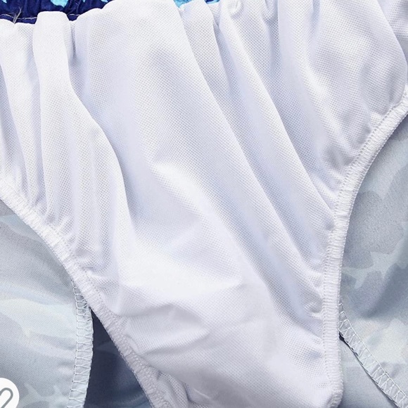 NWOT Shark Print Swim Trunks Quick Dry Bathing suit Elastic Waist 24 inches - Picture 9 of 10